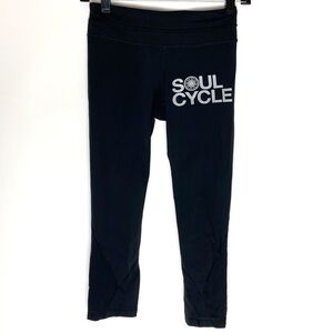 Lululemon x Soul Cycle black cropped leggings size 4